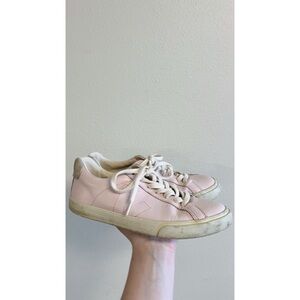 Veja Women's Leather Esplar Lace-Up Sneakers in Blush Pink 6